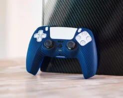 Blue Carbon Fiber - PS5 Controller Skin -GameVinyl® Console Skins Store blue carbon fiber ps5
