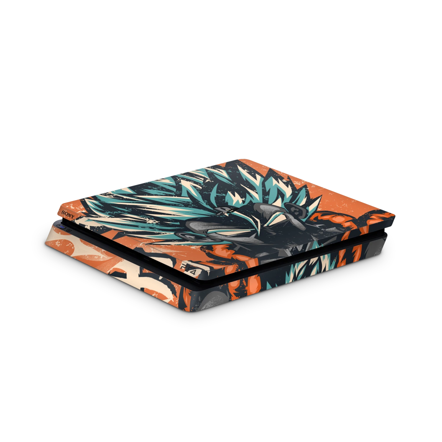 Gogeta Retro - PS4 Slim Console Skin 3 Gogeta Retro - PS4 Slim Console Skin – Bild 3