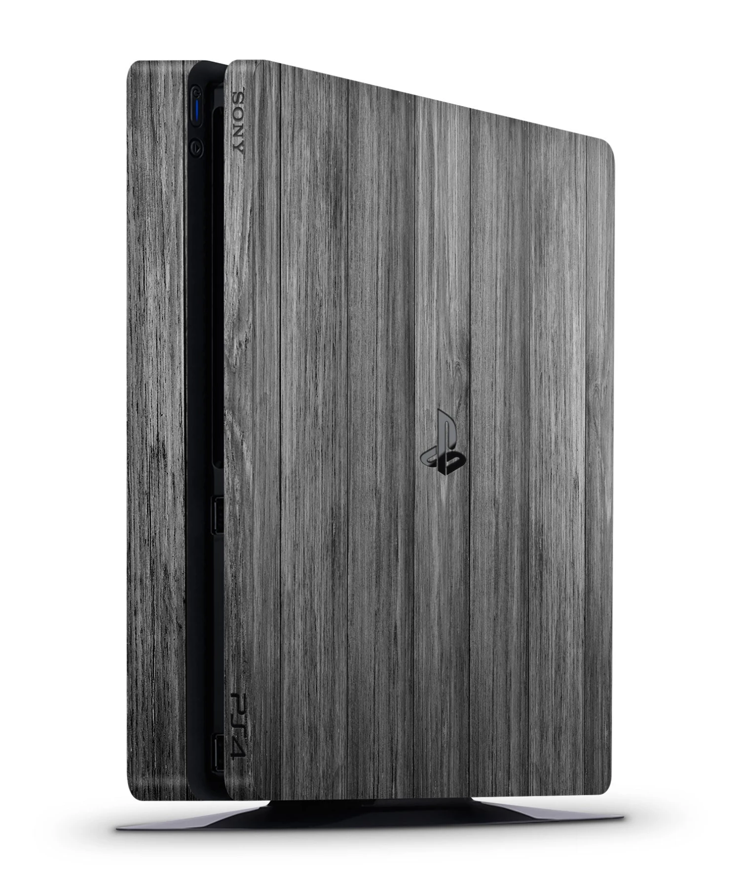 Gray Wood - PS4 Slim Console Skin 1 Gray Wood - PS4 Slim Console Skin