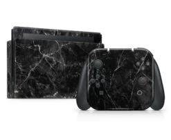 GameVinyl® Console Skins Store 8 Black Marble - Nintendo Switch Console Skin