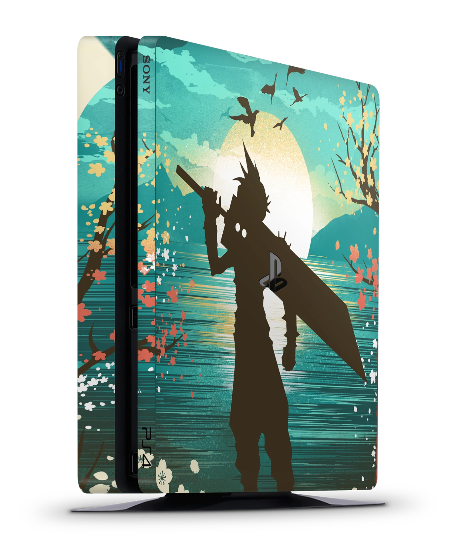 Cloud Ukiyo - PS4 Slim Console Skin 1 Cloud Ukiyo - PS4 Slim Console Skin