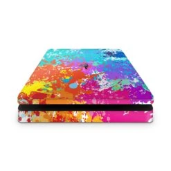 Paint Splatter - PS4 Slim Console Skin -GameVinyl® Console Skins Store ps4 slim paint splatter skin
