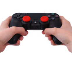 GameVinyl® Console Skins Store -GameVinyl® Console Skins Store ps4 thumbsticks grips red concave