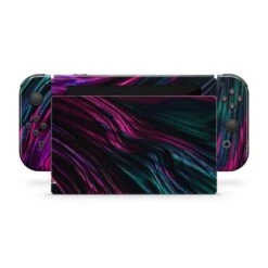 GameVinyl® Console Skins Store -GameVinyl® Console Skins Store purple abstract nintendo switch console skin joycons