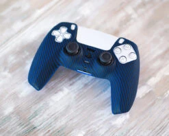 Blue Carbon Fiber - PS5 Controller Skin -GameVinyl® Console Skins Store sony ps5 controller carbon fiber skin case cover grip