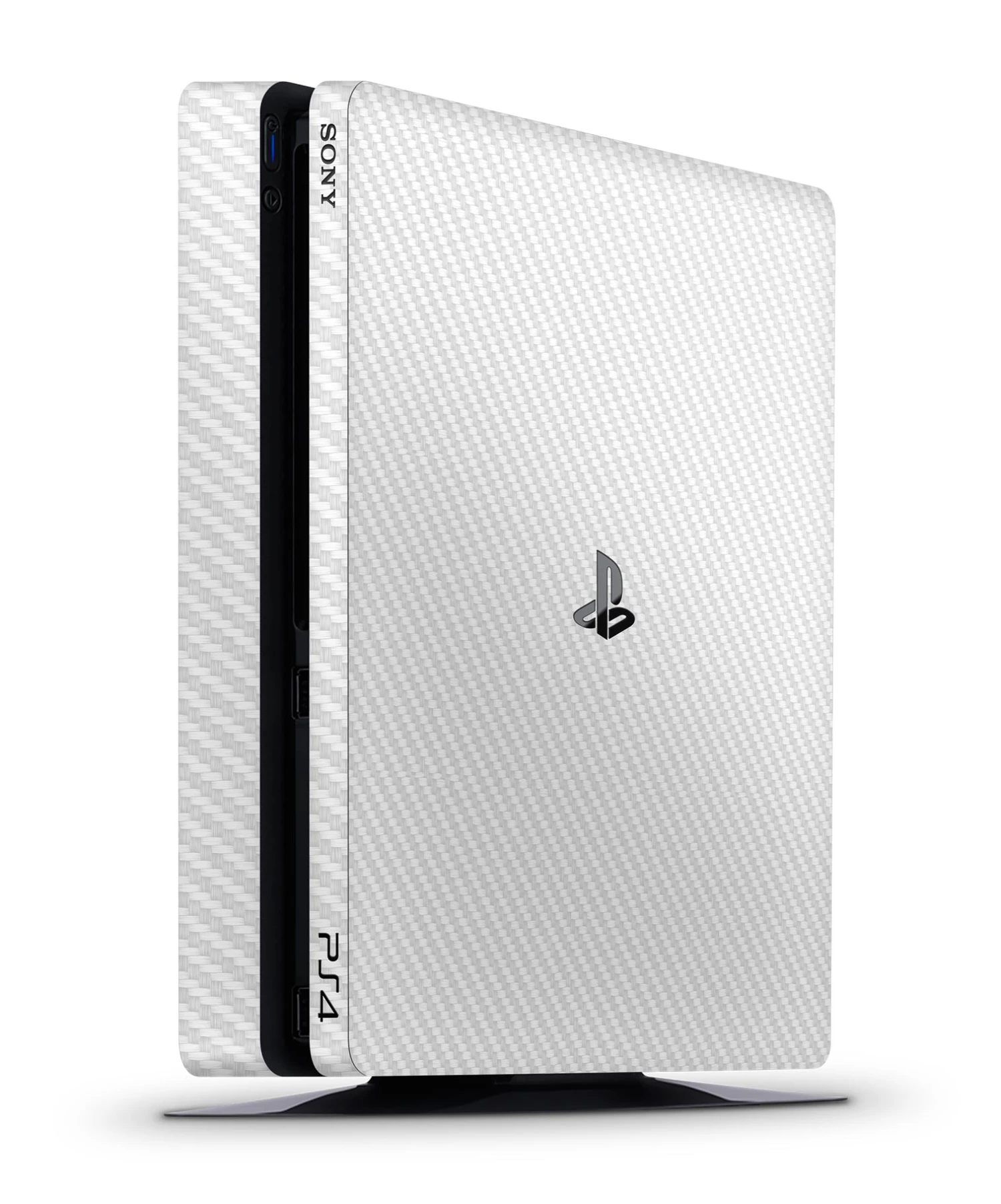White Carbon Fiber - PS4 Slim Console Skin 1 White Carbon Fiber - PS4 Slim Console Skin