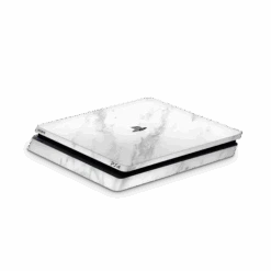 White Marble - PS4 Slim Console Skin -GameVinyl® Console Skins Store white marble ps4 slim console skin stickers