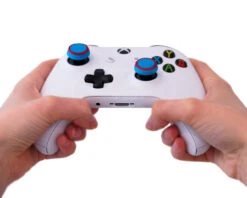 Blue/Red - ProTouch® Flat Grip Thumbsticks Skins -GameVinyl® Console Skins Store xbox one low rise thumbsticks grips