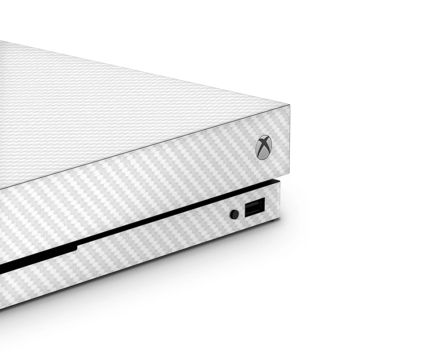 White Carbon Fiber - Xbox One X Console Skin 2 White Carbon Fiber - Xbox One X Console Skin – Bild 2